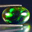5.32 ct Oval Cabochon(14.72 x 10.05 mm)Ethiopian 360 Degree Flashing Black Opal