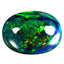 4.78 ct Fair Oval Cabochon(14.92 x 10.89 mm)Ethiopian Flashing Black Opal Stone