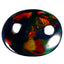 5.29 ct Spectacular Oval Cabochon(14.37 x 11.31 mm)Flashing Black Opal Gemstone