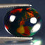 5.29 ct Spectacular Oval Cabochon(14.37 x 11.31 mm)Flashing Black Opal Gemstone