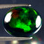 5.29 ct Spectacular Oval Cabochon(14.37 x 11.31 mm)Flashing Black Opal Gemstone