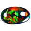 3.91 ct Pretty Oval Cabochon(15.38 x 9.41 mm)Ethiopian Flashing Black Opal Stone