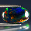 3.91 ct Pretty Oval Cabochon(15.38 x 9.41 mm)Ethiopian Flashing Black Opal Stone