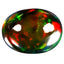 5.42 ct Oval Cabochon(14.36 x 10.77 mm)Ethiopian 360 Degree Flashing Black Opal