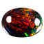 3.90 ct Attractive Oval Cabochon(14.90 x 10.94 mm)Ethiopian Flashing Black Opal