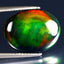 4.85 ct Attractive Oval Cabochon(16.58 x 12.71 mm)Ethiopian Flashing Black Opal