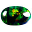 3.06 ct Premium Oval Cabochon (16.11 x 10.62 mm) Ethiopian Flashing Black Opal