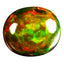 2.62 ct Topnotch Oval Cabochon (11.91 x 10.22 mm) Ethiopian Flashing Black Opal
