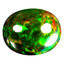 2.53 ct Fantastic Oval Cabochon (10.04 x 8.10 mm) Ethiopian Flashing Black Opal