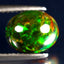 2.53 ct Fantastic Oval Cabochon (10.04 x 8.10 mm) Ethiopian Flashing Black Opal