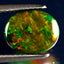 2.53 ct Fantastic Oval Cabochon (10.04 x 8.10 mm) Ethiopian Flashing Black Opal