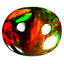 3.45 ct Oval Cabochon(12.01 x 10.02 mm)Ethiopian 360 Degree Flashing Black Opal