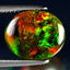 3.45 ct Oval Cabochon(12.01 x 10.02 mm)Ethiopian 360 Degree Flashing Black Opal