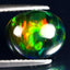2.52 ct Pretty Oval Cabochon(11.12 x 9.12 mm)Ethiopian Flashing Black Opal Stone
