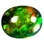 2.76 ct Awe-inspiring Oval Cabochon(11.08 x 9.04 mm)Flashing Black Opal Gemstone