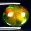 2.74 ct Premium Oval Cabochon (11.10 x 9.07 mm) Ethiopian Flashing Black Opal