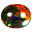 2.19 ct World class Oval Cabochon(11.12 x 9.05 mm)Ethiopian Flashing Black Opal