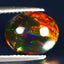 2.19 ct World class Oval Cabochon(11.12 x 9.05 mm)Ethiopian Flashing Black Opal