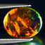 2.19 ct World class Oval Cabochon(11.12 x 9.05 mm)Ethiopian Flashing Black Opal