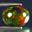 1.74 ct Fabulous Oval Cabochon (10.13 x 7.96 mm) Ethiopian Flashing Black Opal