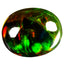 2.22 ct Astonishing Oval Cabochon(10.98 x 9.13 mm)Ethiopian Flashing Black Opal