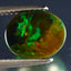 2.22 ct Astonishing Oval Cabochon(10.98 x 9.13 mm)Ethiopian Flashing Black Opal