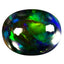 2.31 ct Exquisite Oval Cabochon (11.22 x 8.99 mm) Ethiopian Flashing Black Opal