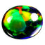 1.90 ct Best Oval Cabochon (11.02 x 9.08 mm) Ethiopian Flashing Black Opal Stone