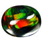 2.02 ct Oval Cabochon (10.18 x 8.18 mm) Ethiopian 360 Degree Flashing Black Opal