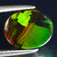 2.02 ct Oval Cabochon (10.18 x 8.18 mm) Ethiopian 360 Degree Flashing Black Opal