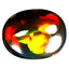 2.53 ct Oval Cabochon (10.08 x 8.12 mm) Ethiopian 360 Degree Flashing Black Opal