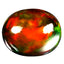 2.07 ct Incredible Oval Cabochon (10.19 x 8.24 mm) Ethiopian Flashing Black Opal