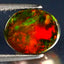 2.07 ct Incredible Oval Cabochon (10.19 x 8.24 mm) Ethiopian Flashing Black Opal