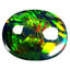1.53 ct Superior Oval Cabochon (10.15 x 8.04 mm) Ethiopian Flashing Black Opal