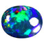 1.40 ct Fabulous Oval Cabochon (10.12 x 8.15 mm) Ethiopian Flashing Black Opal