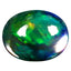 1.65 ct Unbelievable Oval Cabochon(9.16 x 7.15 mm)Ethiopian Flashing Black Opal