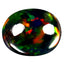 1.70 ct Extraordinary Oval Cabochon(9.98 x 7.99 mm)Flashing Black Opal Gemstone