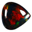 7.20 ct Impressive Pear Cabochon(14.23 x 13.28 mm)Ethiopian Flashing Black Opal
