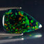 3.62 ct Unbelievable Pear Cabochon(18.23 x 11.47 mm)Flashing Black Opal Gemstone