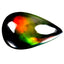 5.16 ct Five-star Pear Cabochon (17.18 x 10.71 mm) Ethiopian Flashing Black Opal