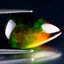 5.16 ct Five-star Pear Cabochon (17.18 x 10.71 mm) Ethiopian Flashing Black Opal