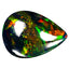 4.88 ct Premium Pear Cabochon (15.61 x 11.26 mm) Ethiopian Flashing Black Opal