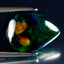 3.83 ct Beautiful Pear Cabochon (15.39 x 11.18 mm) Ethiopian Flashing Black Opal
