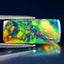 5.36 ct Cushion Cabochon(19.18 x 8.14 mm)Ethiopian Flashing Black Opal Gemstone