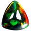 7.69 ct Triangle Cabochon (15.00 x 14.13 mm) Ethiopian Flashing Black Opal Stone