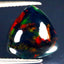 4.59 ct Triangle Cabochon (12.48 x 12.55 mm) Ethiopian Flashing Black Opal Stone