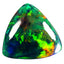 3.28 ct Triangle Cabochon (13.60 x 13.16 mm) Ethiopian Flashing Black Opal Stone