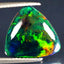3.28 ct Triangle Cabochon (13.60 x 13.16 mm) Ethiopian Flashing Black Opal Stone