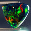3.28 ct Triangle Cabochon (13.60 x 13.16 mm) Ethiopian Flashing Black Opal Stone