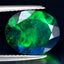 3.67 ct Wonderful Oval (12.13 x 9.91 mm) Flashing Multicolor Black Opal Gemstone